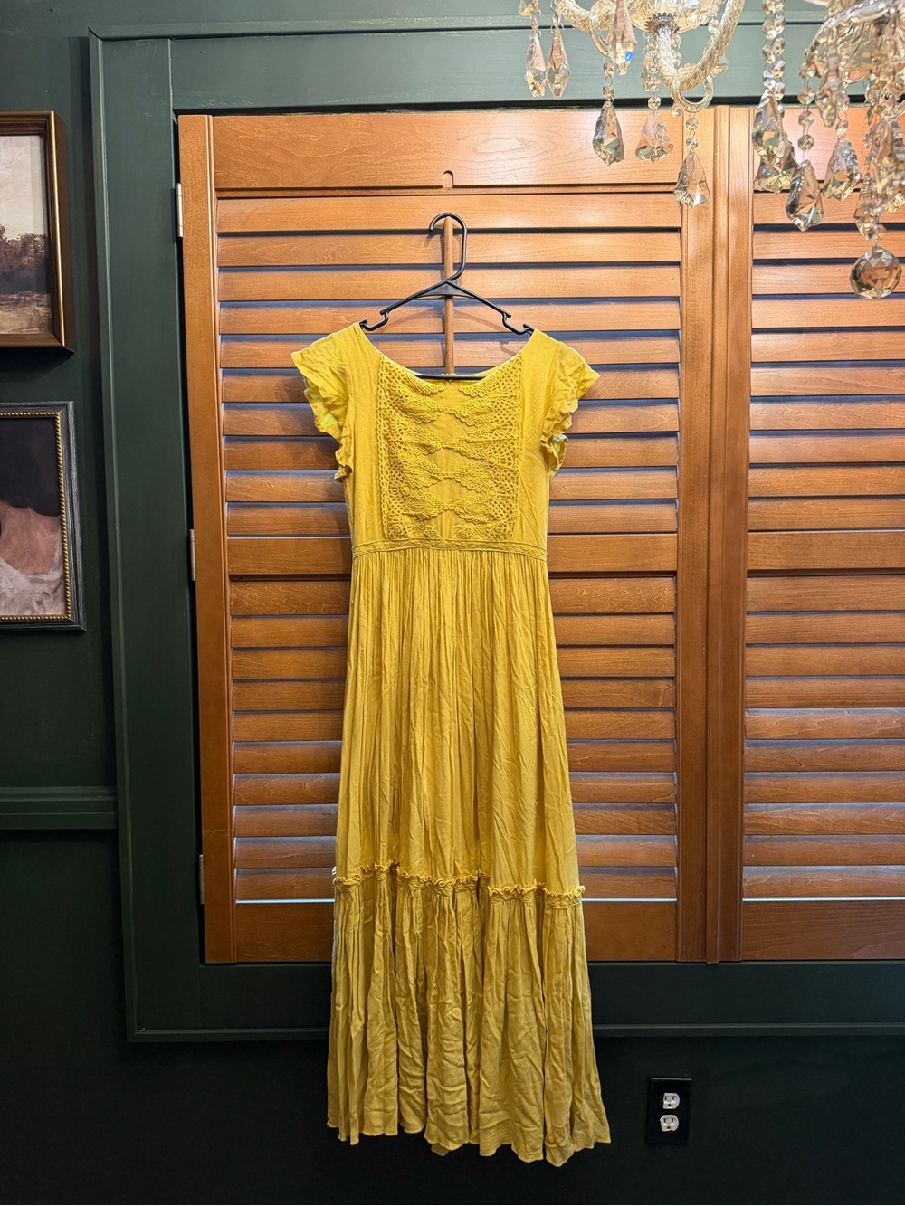 Mustard Yellow Bohemian Girls Maxi Dress